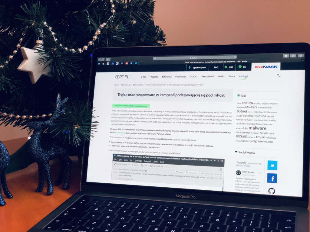 Trojan oraz ransomware w kampanii podszywającej się pod InPost