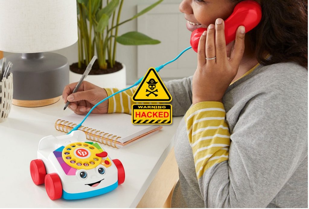 Nietypowy podsłuch w domu za pomocą zabawkowego telefonu Fisher Price!