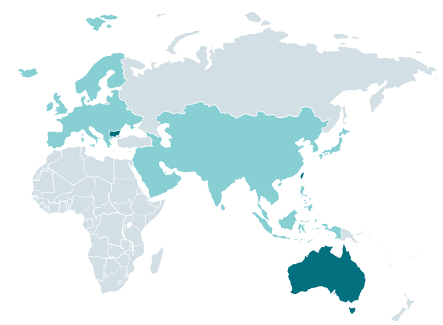 Zasięg ataków MQsTTang na mapie świata
