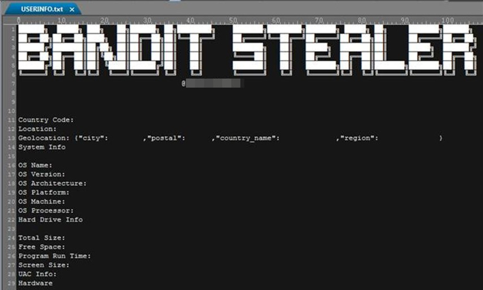 Bandit Stealer atakuje portfele kryptowalut i dane z przeglądarek
