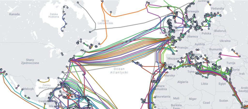 mapa kabli podmorskich