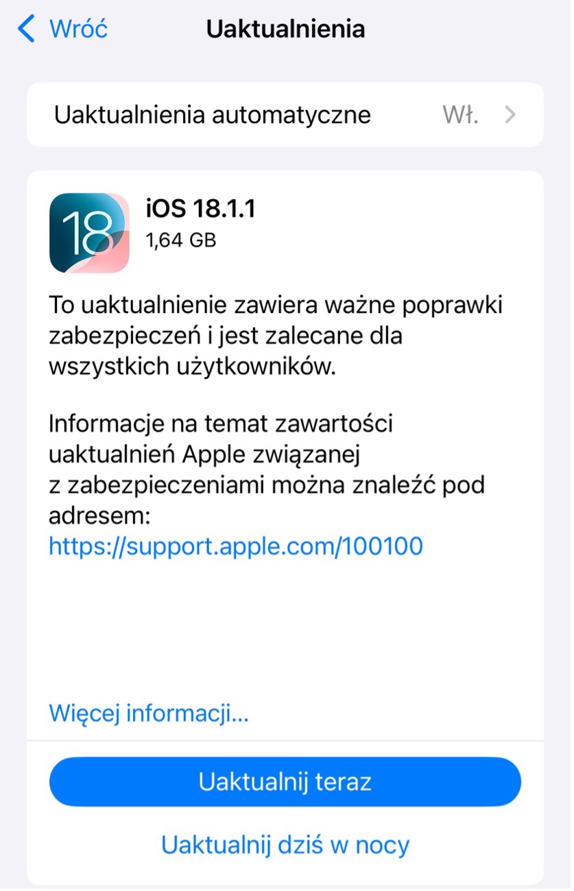 Ważne poprawki bezpieczeństwa od Apple łatają aktywnie wykorzystywane podatności