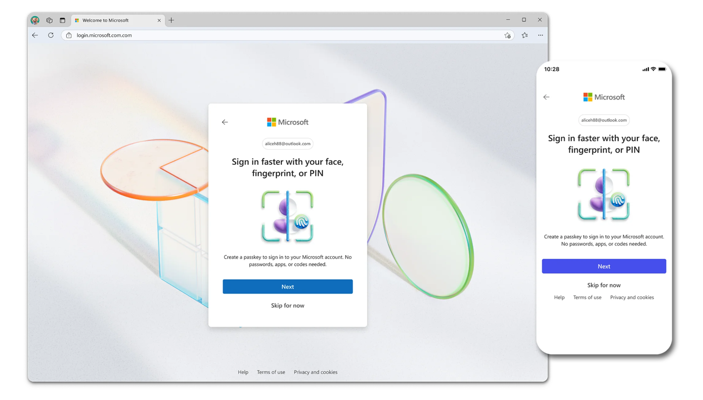 Microsoft przechodzi na uwierzytelnianie bez hasła dla nowych kont