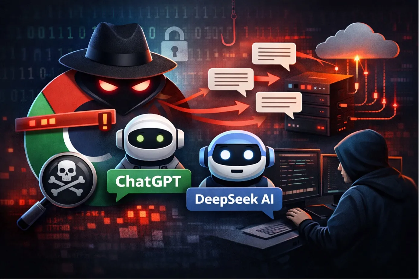 Nowe zagrożenie – złośliwe rozszerzenia Chrome kradną rozmowy z ChatGPT i DeepSeek