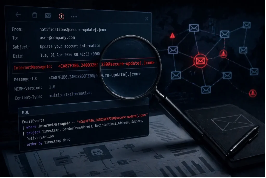 Threat hunting w mailach. Jeden nagłówek, który może zdradzić całą kampanię