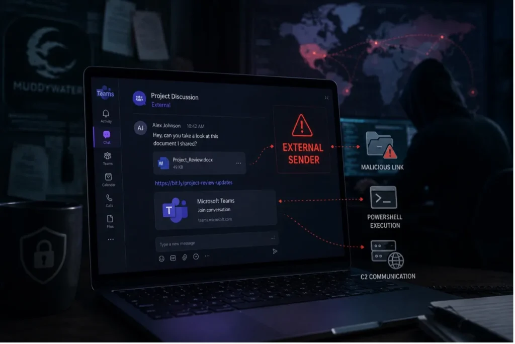 MuddyWater wraca z nową kampanią. Tym razem wykorzystuje Microsoft Teams