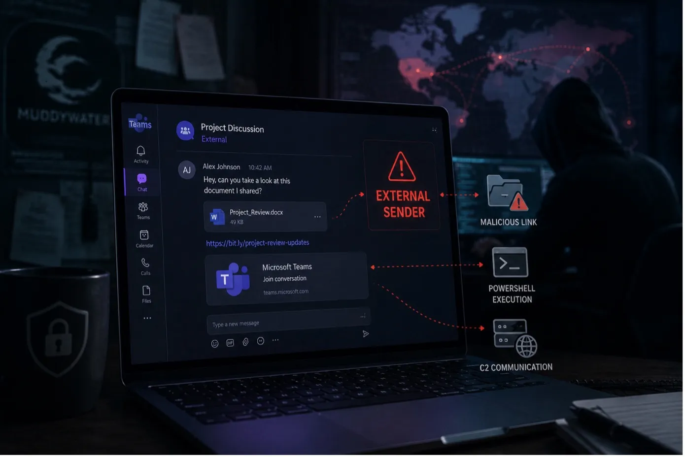 MuddyWater wraca z nową kampanią. Tym razem wykorzystuje Microsoft Teams