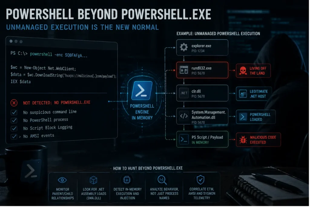 PowerShell bez powershell.exe. Dlaczego klasyczne detekcje coraz częściej zawodzą