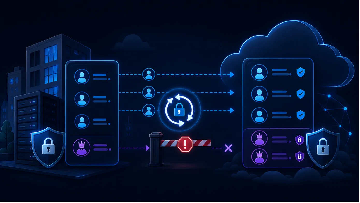 Microsoft Entra Connect blokuje hard match dla uprzywilejowanych kont